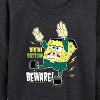 Women's - SpongeBob SquarePants - Bikini Bottom Beware Lightweight French Terry Wide Neck Long Sleeve Shirt - 2 of 4