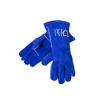 Just In Trend Flame Heat Resistant Leather Welding Gloves, Royal Blue - image 3 of 4