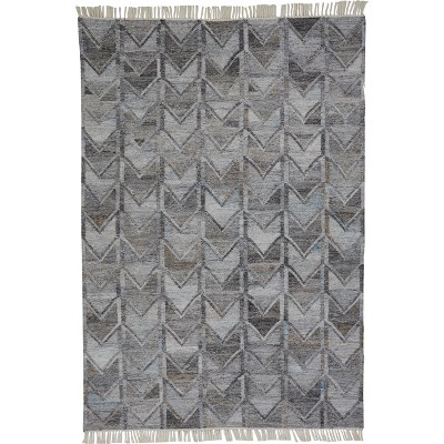 Beckett Transitional Herringbone Gray/Silver/Taupe Area Rug