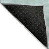 Teal Blue Aqua And Mint Green Abstract Washable Indoor Outdoor Area Rug - 4 of 4