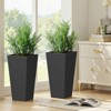 Wooakway Outdoor/Indoor/Decor/Garden Large Tall Metal Planter Pots Planter Boxes Cachepots Nursery Pots - 2 of 4