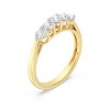 GILDED 14KT Gold Plated and 925 Sterling Silver Engagement Rings for women in 1/2 ctw 5 Stones Lab Grown Diamond Ring in Size 7 - 2 of 4