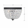 Crystorama Lighting Nola 2 - Light Flush Mount in  Black Forged - 3 of 3
