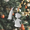 Slickblue Holiday Angel Ornament with Bell - Non-Tarnishing Nickel, White Tassel, Christmas Tree Décor - 2 of 3
