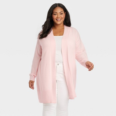 Women's Light Weight Cardigan - Ava & Viv™ Light Pink 4x : Target