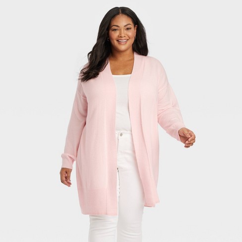 Women's Light Weight Cardigan - Ava & Viv™ Light Pink Xxl : Target