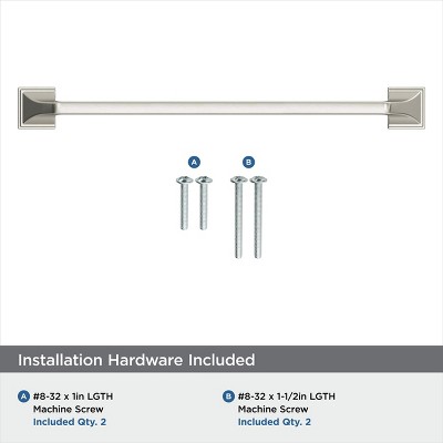 Satin Nickel Brushed Cabinet Bar Pull with Mounting Hardware