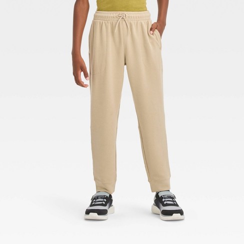 Boys' Waffle Joggers - All in Motion™ Khaki XS