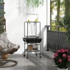 SKYONE Dark Gray Bird Playstand for Small Parrots with Wheels, 3 Perches, Ladder, Toy Hanger, - 2 of 4