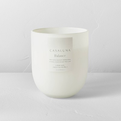 24oz Balance Core Multi-Wick Glass Candle White - Casaluna™