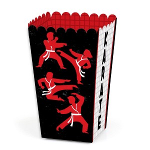 Big Dot of Happiness Karate Master - Martial Arts Birthday Party Favor Popcorn Treat Boxes - Set of 12 - 1 of 4