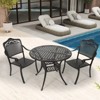 2PCS Metal Stackable Mesh Patio Dining Chairs - 4 of 4