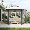 13x13 Pop Up Canopy Tent, Instant Portable Shelter for Outdoor Backyard Parties Heavy Duty Foldable Gazebo with Mosquito Netting with Carrying Bag - 2 of 4