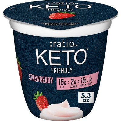 :ratio KETO Friendly Strawberry Yogurt - 5.3oz