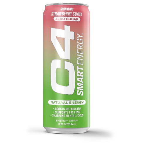 C4 Smart Energy Strawberry Guava Performance Drink - 12 Fl Oz Can : Target