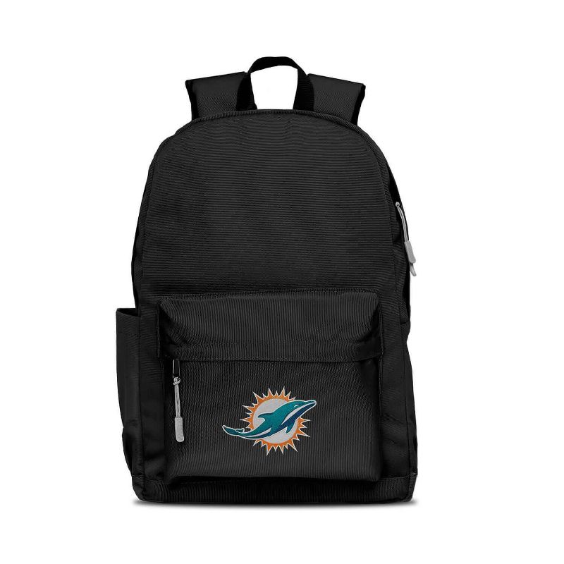 NFL Miami Dolphins Campus Laptop Backpack - Black, 1 of 2