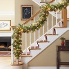 Puleo 9'x10" Pre-Lit Oklahoma Pine Artificial Garland - 2 of 4