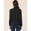 Allegra K Women's Elegant Stand Collar Long Sleeve Blouse - 3 of 4