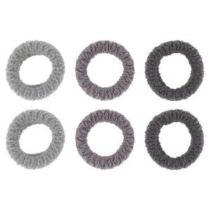 Unique Bargains Women's Thickened Wide Edge Hair Ropes 6 Pcs - 1 of 3