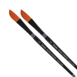 Creative Mark Beste Golden Taklon Dagger Striper 1/2" - 2 Pack Artist Brush, Professional Watercolor Brushes, For Acrylic Painting, Short Handle, - 1 of 4