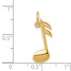 Black Bow Jewelry 14k Yellow Gold 2D Polished Musical Note Pendant - 4 of 4