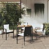 vidaXL Garden Dining Set Black PE Rattan Medium Modular - 2 of 4