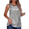 Zeagoo Women's Sleeveless Sparkle Shimmer Camisole Vest Glitter Sequin Tank Tops - 3 of 4