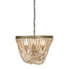 Metal Chandelier with Draped Wood Beads Off-White -Storied Home: UL Listed, No Assembly Required - image 4 of 4