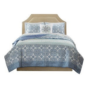 Gracie Mills Earle Reversible 6-Piece Quilt and Cotton Sheet Set - 1 of 4
