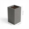Vioscapes Square Coffee Bean Husk & Recycled Plastic Outdoor Planter Box Gray 4.7"x4.7" - 4 of 4
