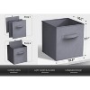 Sorbus 11 Inch Foldable Fabric Storage Cube Bin with Handles - for Organizing Pantry, Closet, Nursery, Playroom, and More - 3 of 4