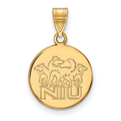 Black Bow Jewelry 10k Yellow Gold Northern Illinois Huskies NCAA Medium Pendant