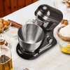 SEVOBAL Stand Mixers Electric Food Mixer with 4.8QT 12 Speeds Dough Hook Whisk Beater for Baking and Cooking, Black, 9.45"*15.35"*14.17" - 4 of 4