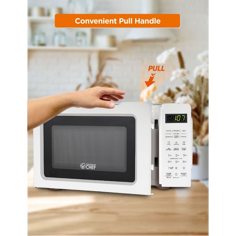 COMMERCIAL CHEF Countertop Microwave Oven 0.7 Cu. Ft. 700W, 6 of 9