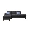 L-Shaped Sectional Sofa with Hidden Storage & Accent Pillows - 3 of 4