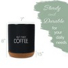 Elanze Designs But First Coffee Black X-Large Cork Bottom Kitchen Utensil Holder - 2 of 4