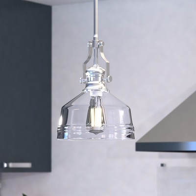 VAXCEL Beloit Farmhouse Kitchen Island Pendant Ceiling Light Clear Glass