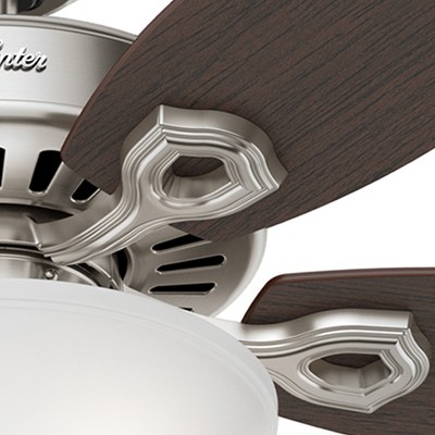 52" Brushed Nickel Ceiling Fan with LED Light and Reversible Blades