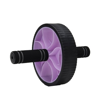Mind Reader Ab Roller Wheel with Foam Grips, Purple