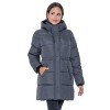 Women's 3/4 Puffer Coat with Cozy Faux Fur - S.E.B. By Sebby - 4 of 4