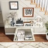 Modern Luxe Full-Body Mirrored Console Table, Trapezoid Base Entryway Table with 360¡ã Reflective Finish, Sturdy Wooden Frame & Open Storage - 2 of 4