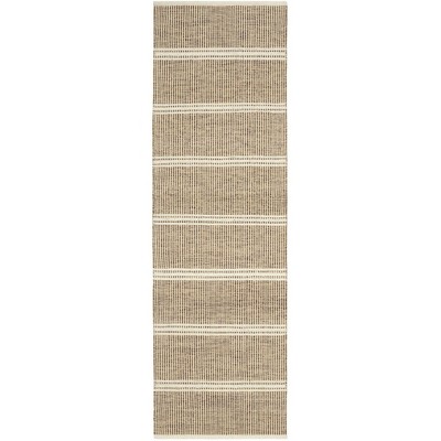 Malta Natural Handwoven Wool Herringbone Rug 2' x 3'