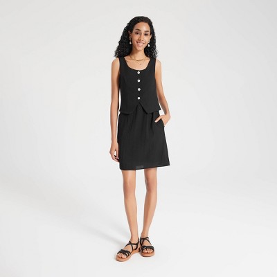 Women's Waistcoat Mini A-Line Dress - A New Day™