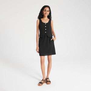 Women's Waistcoat Mini A-Line Dress - A New Day™ - 1 of 4