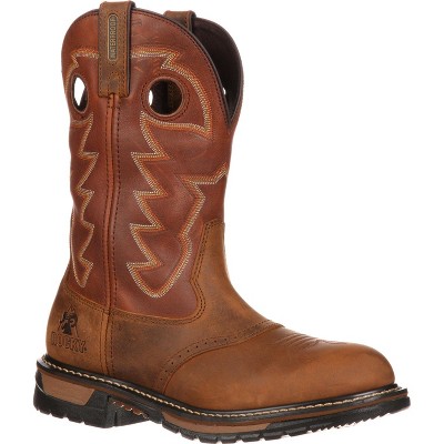 Men's Rocky Original Ride Branson Saddle Roper Waterproof Western Boot