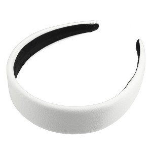 Unique Bargains Faux Leather Headband Hairband for Women 1.6 Inch Wide 1Pcs - 1 of 4