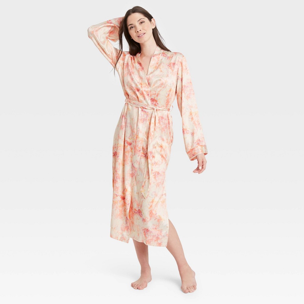 UPC 191904103758 - Women's Tie-Dye Satin Robe - Stars Above Pink M/L ...