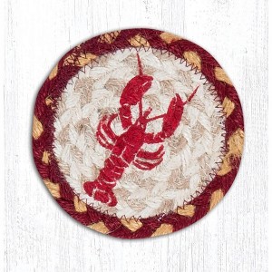 Earth Rugs Nautical Lobster Printed Coaster – 5" Round Rustic Accessory - 1 of 3