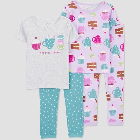 Deals Carters’ Short Sleeves Girls Pajama Bundle Sets