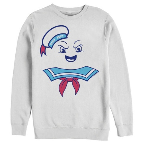 Men's Ghostbusters Stay Puft Marshmallow Man Face Sweatshirt - White -  Small : Target